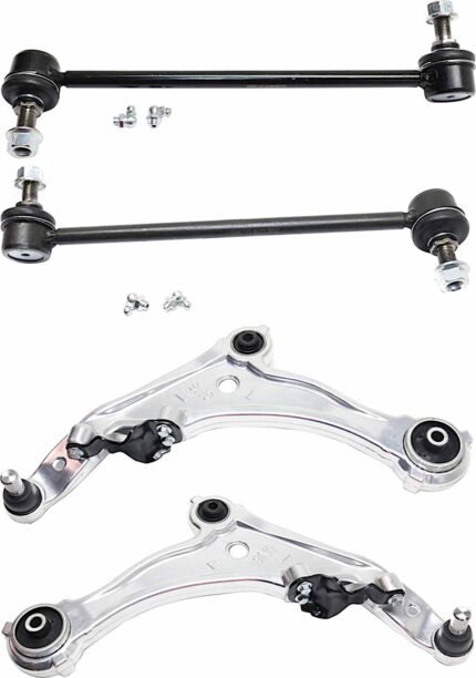 TrueDrive 4-Piece Kit Front, Driver and Passenger Side, Lower Control Arm Kit, Includes (2) Control Arm and (2) Sway Bar Link