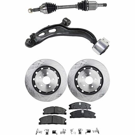 TrueDrive 5-Piece Kit Front, Driver Side, Lower Control Arm, includes Axle Assembly, Brake Discs, and Brake Pad Set
