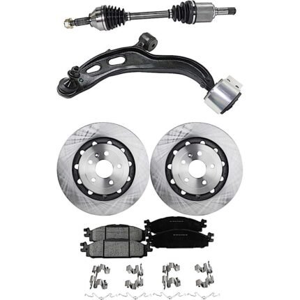 TrueDrive 5-Piece Kit Front, Driver Side, Lower Control Arm, 352mm Front Disc, includes Axle Assembly, Brake Discs, and Brake Pad Set