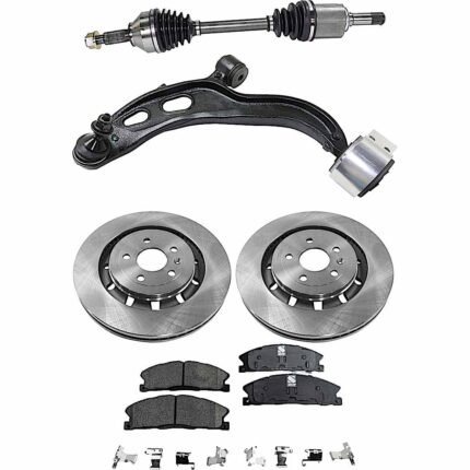 TrueDrive 5-Piece Kit Front, Driver Side, Lower Control Arm, includes Axle Assembly, Brake Discs, and Brake Pad Set