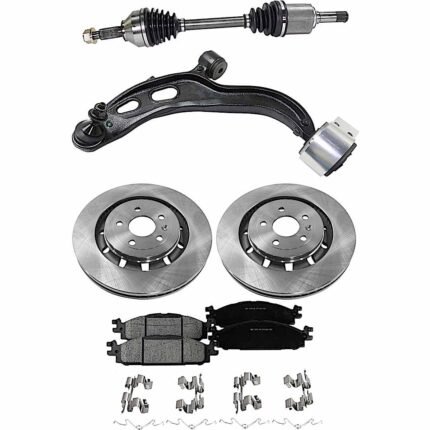 TrueDrive 5-Piece Kit Front, Driver Side, Lower Control Arm, includes Axle Assembly, Brake Discs, and Brake Pad Set