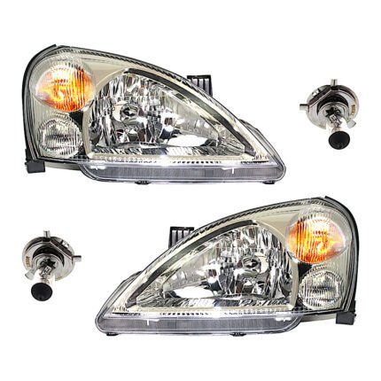 Replacement 4-Piece Kit Halogen Headlights, With bulb(s), Includes (2) Headlight and (2) Headlight Bulb