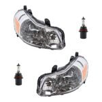 Replacement 4-Piece Kit Halogen Headlights, With bulb(s), Includes (2) Headlight and (2) Headlight Bulb