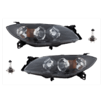 Replacement 4-Piece Kit Halogen Headlights, With bulb(s), Sedan, Includes (2) Headlight and (2) Headlight Bulb, CAPA Certified