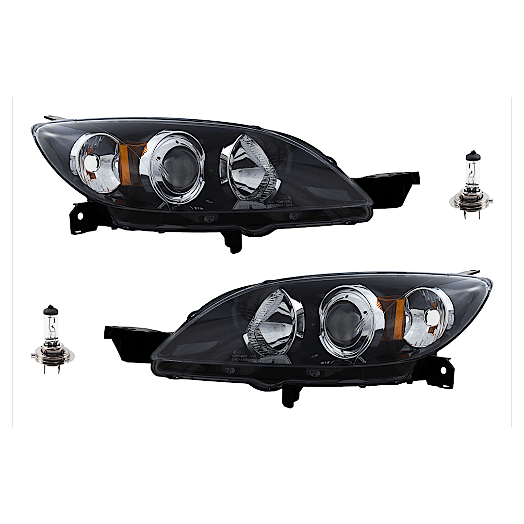 kit-041423-18_1.png Replacement 4-Piece Kit Halogen Headlights, With bulb(s), Hatchback, Includes (2) Headlight and (2) Headlight Bulb, CAPA Certified - Image 1
