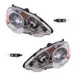 Replacement 4-Piece Kit Halogen Headlights, With bulb(s), Coupe, Includes (2) Headlight and (2) Headlight Bulb