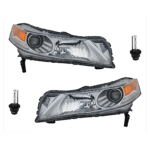 Replacement 4-Piece Kit, Driver and Passenger Side HID/Xenon Headlight, With bulb(s), OE Replacement, Includes (2) Headlight and (2) Headlight Bulb