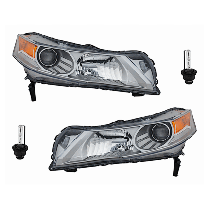 Replacement 4-Piece Kit, Driver and Passenger Side HID/Xenon Headlight, With bulb(s), OE Replacement, Includes (2) Headlight and (2) Headlight Bulb