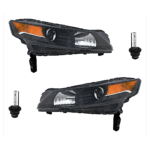 Replacement 4-Piece Kit, Driver and Passenger Side HID/Xenon Headlight, With bulb(s), OE Replacement, Includes (2) Headlight and (2) Headlight Bulb