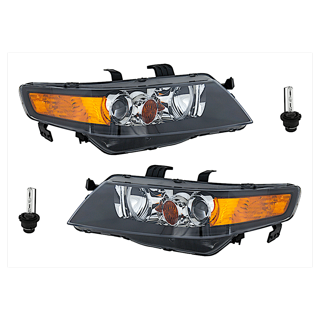 kit-041423-254_1.png Replacement 4-Piece Kit HID/Xenon Headlights, With bulb(s), Includes (2) Headlight and (2) Headlight Bulb - Image 1