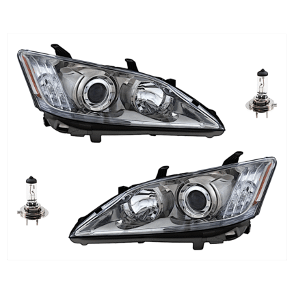 Replacement 4-Piece Kit Halogen Headlights, With bulb(s), Includes (2) Headlight and (2) Headlight Bulb
