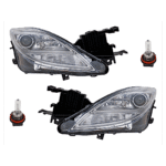 Replacement 4-Piece Kit Halogen Headlights, With bulb(s), Includes (2) Headlight and (2) Headlight Bulb, CAPA Certified