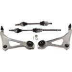 TrueDrive 7-Piece Kit Front, Driver and Passenger Side, Lower Control Arm, R Series, includes Axle Assembly, Brake Discs, and Brake Pad Set