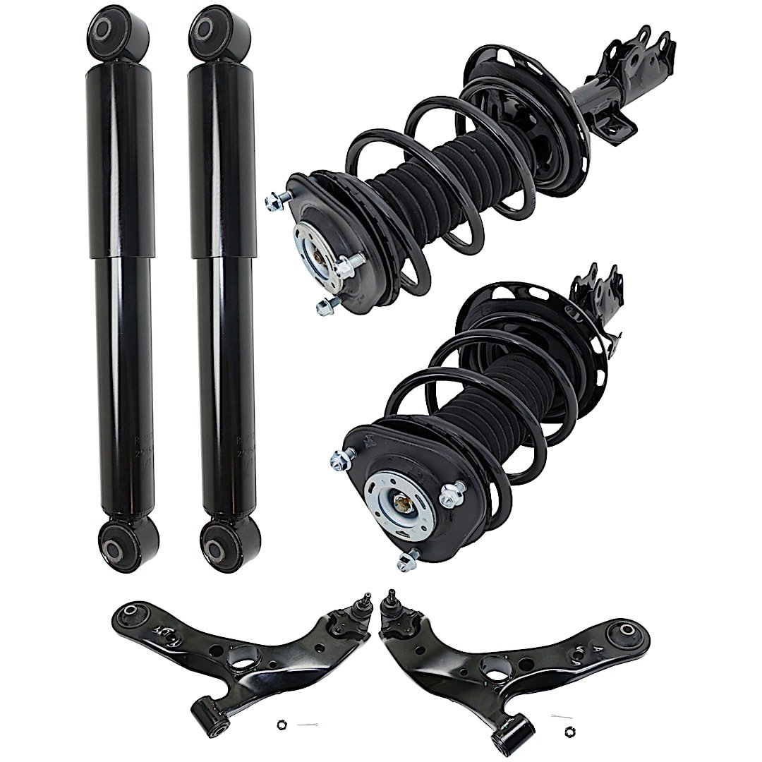 kit-042621-05-34_1.jpg TrueDrive 6-Piece Kit Front, Driver and Passenger Side, Lower Control Arm, with Shocks and Loaded Struts, 4WD/FWD - Image 1