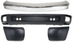 Replacement 4-Piece Kit, Front Bumper, Chrome, Includes (1) Bumper, (2) Bumper End, and (1) Valance