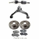 TrueDrive 5-Piece Kit Front, Driver Side, Lower Control Arm with Axle Assembly, Brake Discs, and Brake Pad Set, 4WD