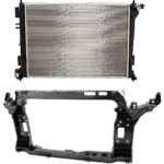 JC Whitney 2-Piece Kit Radiator Support Assembly Includes (1) Radiator and (1) Radiator Support