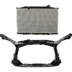 JC Whitney 2-Piece Kit Radiator Support Assembly, 3.5L, 6Cyl Includes (1) Radiator and (1) Radiator Support