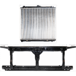 JC Whitney 2-Piece Kit Radiator Support Assembly, 2.5L, 4Cyl Includes (1) Radiator and (1) Radiator Support