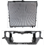 JC Whitney 2-Piece Kit Radiator Support Assembly Includes (1) Radiator and (1) Radiator Support