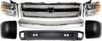 Replacement 7-Piece Kit, Grille Chrome, Includes (1) Bumper, (2) Bumper End, (1) Grille, (2) Headlight, and (1) Valance