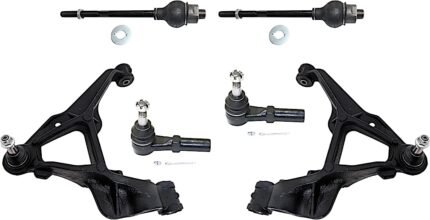 TrueDrive 6-Piece Kit Front, Driver and Passenger Side, Lower Control Arm, includes (2) Control Arm and (4) Tie Rod End