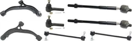 TrueDrive 8-Piece Kit Front, Driver and Passenger Side, Lower Control Arm Kit, Includes (2) Control Arm, (2) Sway Bar Link, and (4) Tie Rod End