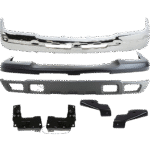 Replacement 7-Piece Kit, Front, Upper Textured Bumper Cover, Includes (1) Bumper, (4) Bumper Bracket, (1) Bumper Cover, and (1) Valance