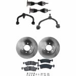 TrueDrive 8-Piece Kit Front Axle Assembly, 4WD, For Models With Auto Adjusting Suspension, includes Brake Discs, Brake Pad Sets, and Control Arms