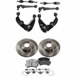 TrueDrive 10-Piece Kit Front Axle Assembly with Brake Discs, Brake Pad Set, and Control Arms, Automatic Transmission