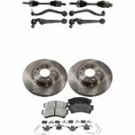 TrueDrive 10-Piece Kit Front, Driver and Passenger Side Axle Assembly with Brake Discs, Brake Pad Set, and Control Arms, AWD, 6-Speed Automatic Transmission