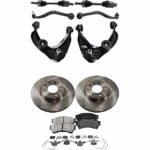 TrueDrive 10-Piece Kit Front Axle Assembly with Brake Discs, Brake Pad Set, and Control Arms, AWD, 6-Speed Automatic Transmission