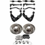 TrueDrive 12-Piece Kit Front, Driver and Passenger Side Axle Assembly with Brake Discs, Brake Pad Set, and Control Arms, AWD, 6-Speed Automatic Transmission