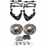 TrueDrive 12-Piece Kit Front Axle Assembly with Brake Discs, Brake Pad Set, and Control Arms