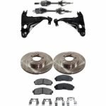 TrueDrive 7-Piece Kit Front, Driver and Passenger Side, Lower Control Arm with Axle Assemblies, Brake Discs, and Brake Pad Set, AWD/4WD