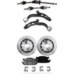 TrueDrive 7-Piece Kit Front, Driver and Passenger Side, Lower Control Arm with Axle Assemblies, Brake Discs, and Brake Pad Set, 352mm Front Disc