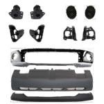 Replacement 11-Piece Kit, Front Bumper, Chrome, Includes (1) Bumper, (6) Bumper Bracket, (1) Bumper Cover, (2) Fog Light Cover, and (1) Valance