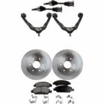 TrueDrive 8-Piece Kit Front, Driver and Passenger Side Axle Assembly, All Wheel Drive, Includes Brake Discs, Brake Pad Set, and Control Arms