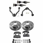 TrueDrive 8-Piece Kit Front Axle Assembly with Brake Discs, Brake Pad Set, and Control Arms, 4WD, with 8,600 lbs. GVW