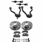 TrueDrive 8-Piece Kit Front Axle Assembly with Brake Discs, Brake Pad Set, and Control Arms, 2-Wheel ABS, Four Wheel Drive
