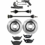 TrueDrive 6-Piece Kit Front, Driver and Passenger Side, Lower Control Arms, Includes (2) Axle Assembly, (2) Brake Disc, (1) Brake Pad Set, and (1) Control Arm