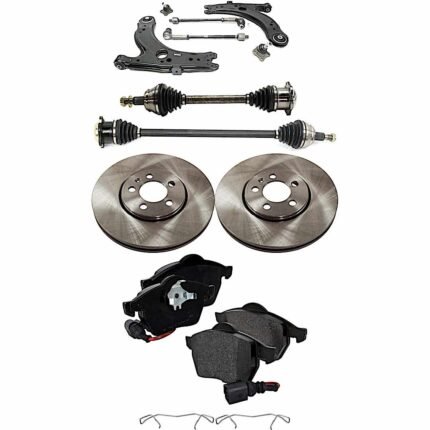 TrueDrive 6-Piece Kit Front, Driver and Passenger Side, Lower Control Arm with Axle Assemblies, Brake Discs, and Brake Pad Set