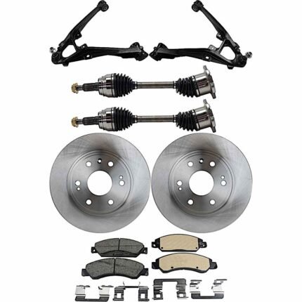 TrueDrive 7-Piece Kit Front, Driver and Passenger Side, Lower Control Arm, includes Axle Assembly, Brake Discs, and Brake Pad Set