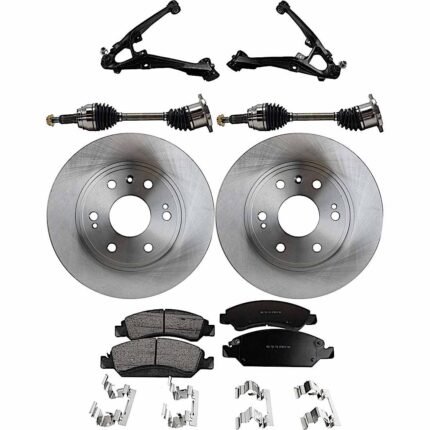 TrueDrive 7-Piece Kit Front, Driver and Passenger Side, Lower Control Arm, includes Axle Assembly, Brake Discs, and Brake Pad Set