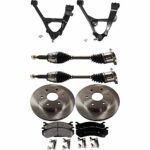 TrueDrive 8-Piece Kit Front, Driver and Passenger Side, Lower Control Arm, Includes (2) Axle Assembly, (2) Brake Disc, (1) Brake Pad Set, and (2) Control Arm