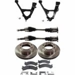 TrueDrive 7-Piece Kit Front, Driver and Passenger Side, Lower Control Arm with Axle Assemblies, Brake Discs, and Brake Pad Set, All Wheel Drive, 8-Lug Wheels, with Front Torsion Bar Spring