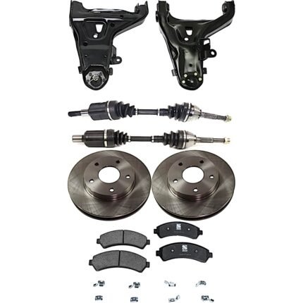 TrueDrive 7-Piece Kit Front, Driver and Passenger Side, Lower Control Arm, All Wheel Drive/Four Wheel Drive, includes Axle Assembly, Brake Discs, and Brake Pad Set
