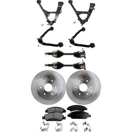 TrueDrive 9-Piece Kit Front, Driver and Passenger Side, Upper and Lower Control Arm, Four Wheel Drive/Rear Wheel Drive, R Series, w/ Front Torsion Bar Spring, includes Axle Assy, Brake Discs, and Brake Pad Set
