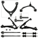 TrueDrive 10-Piece Kit Front, Driver and Passenger Side, Lower or Front, Upper Control Arms with Sway Bar Links and Tie Rod Ends
