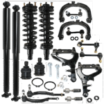 TrueDrive 18-Piece Kit Control Arms with Ball Joints, Loaded Struts, Shock Absorbers, Sway Bar Links, and Tie Rod Ends